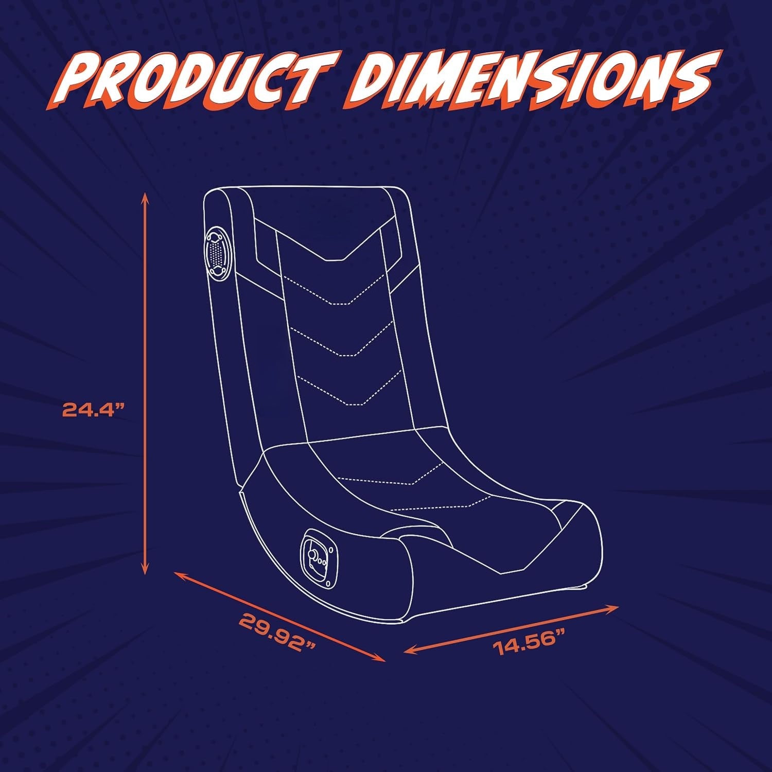 Audio Foldable Floor Rocker Gaming Chair
