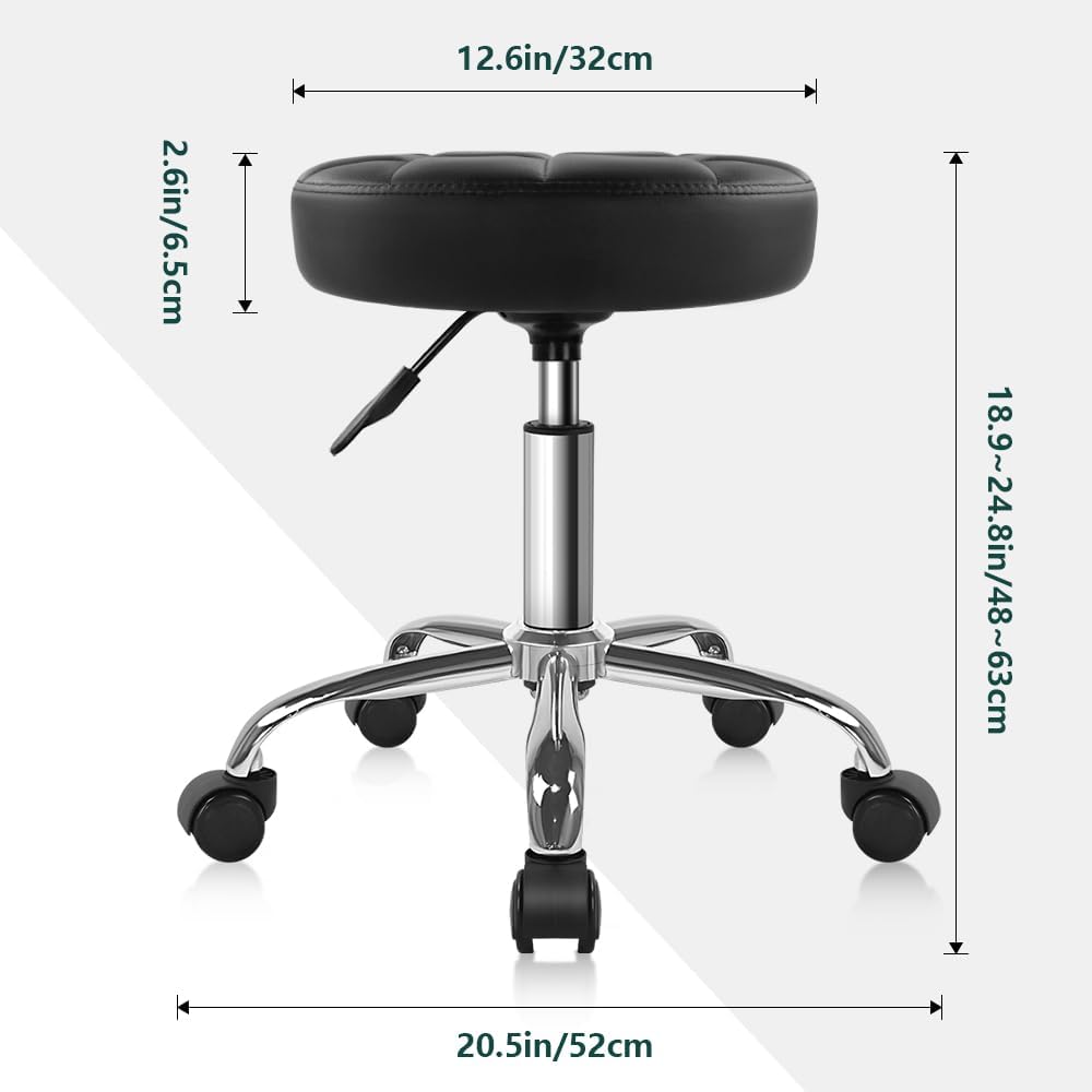 Adjustable Rolling Swivel Work Stool
