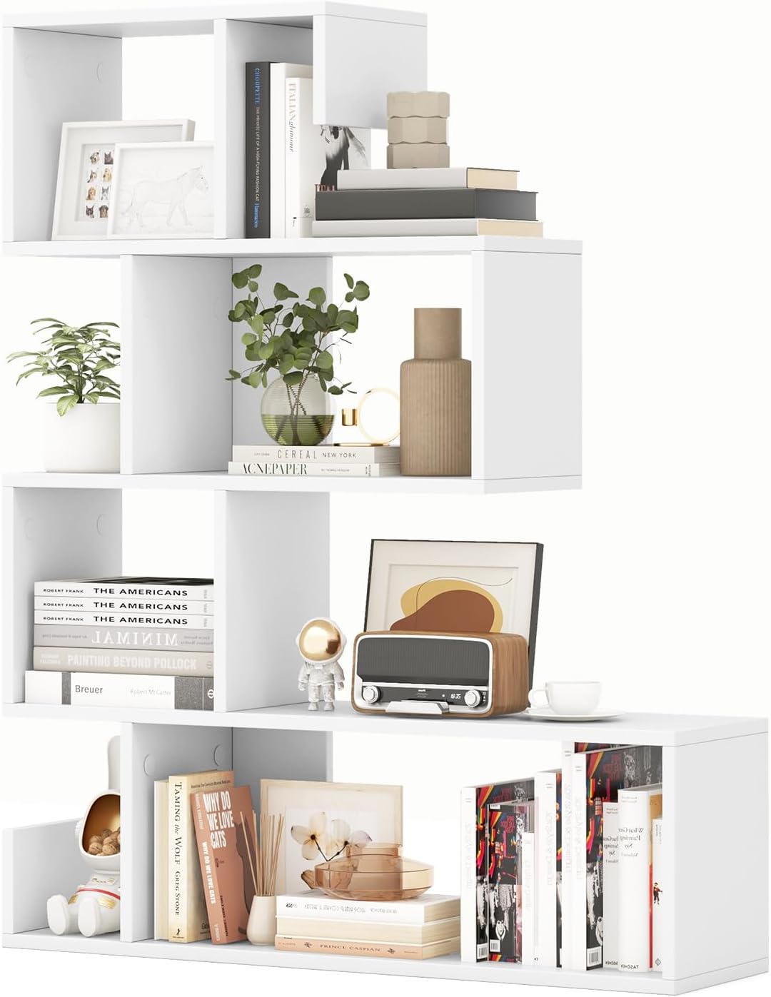 5-Tier S-Shaped Bookshelf