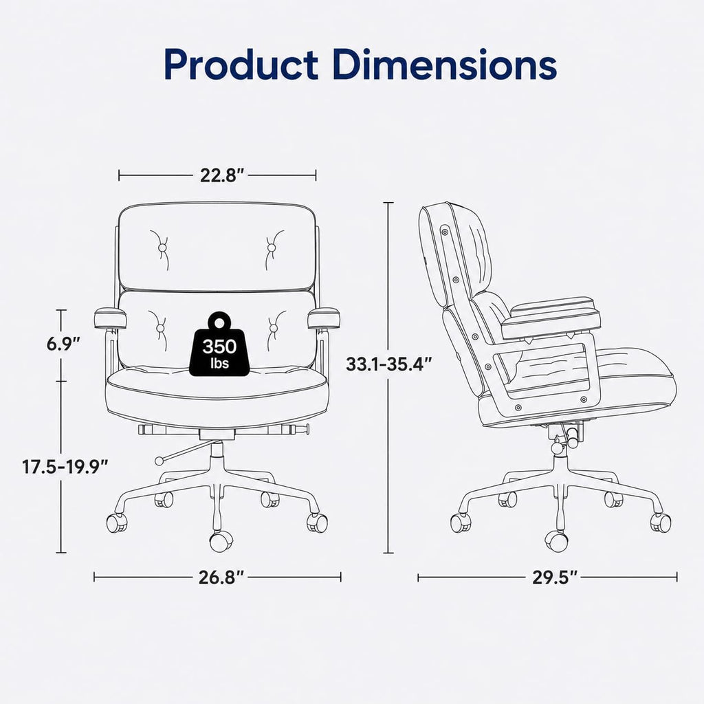 Leather Ergonomic Executive Office Chair
