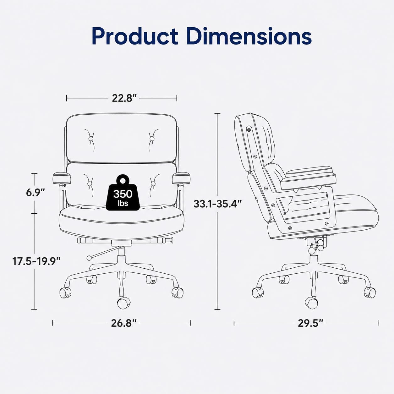 Leather Ergonomic Executive Office Chair