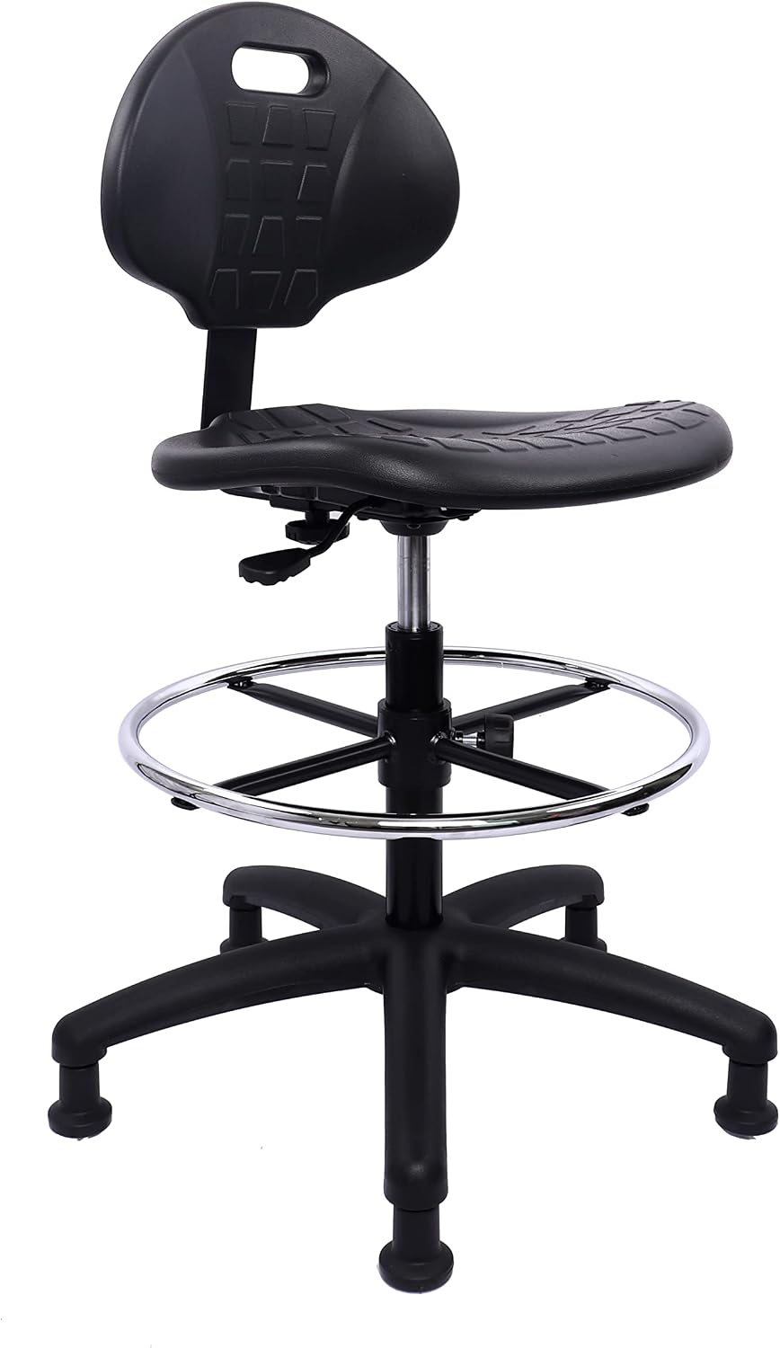 Adjustable PU Drafting Work Stool