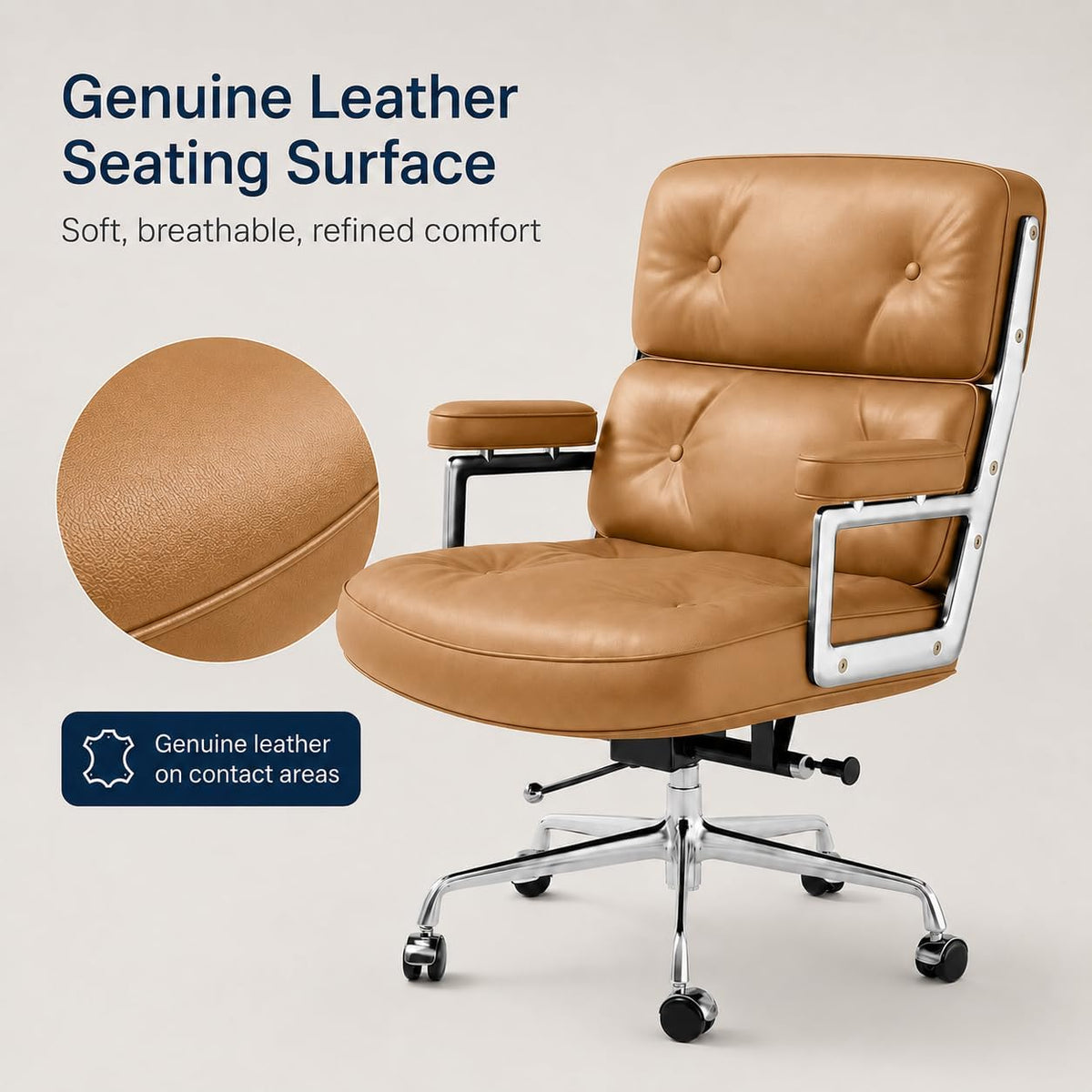 Leather Ergonomic Executive Office Chair