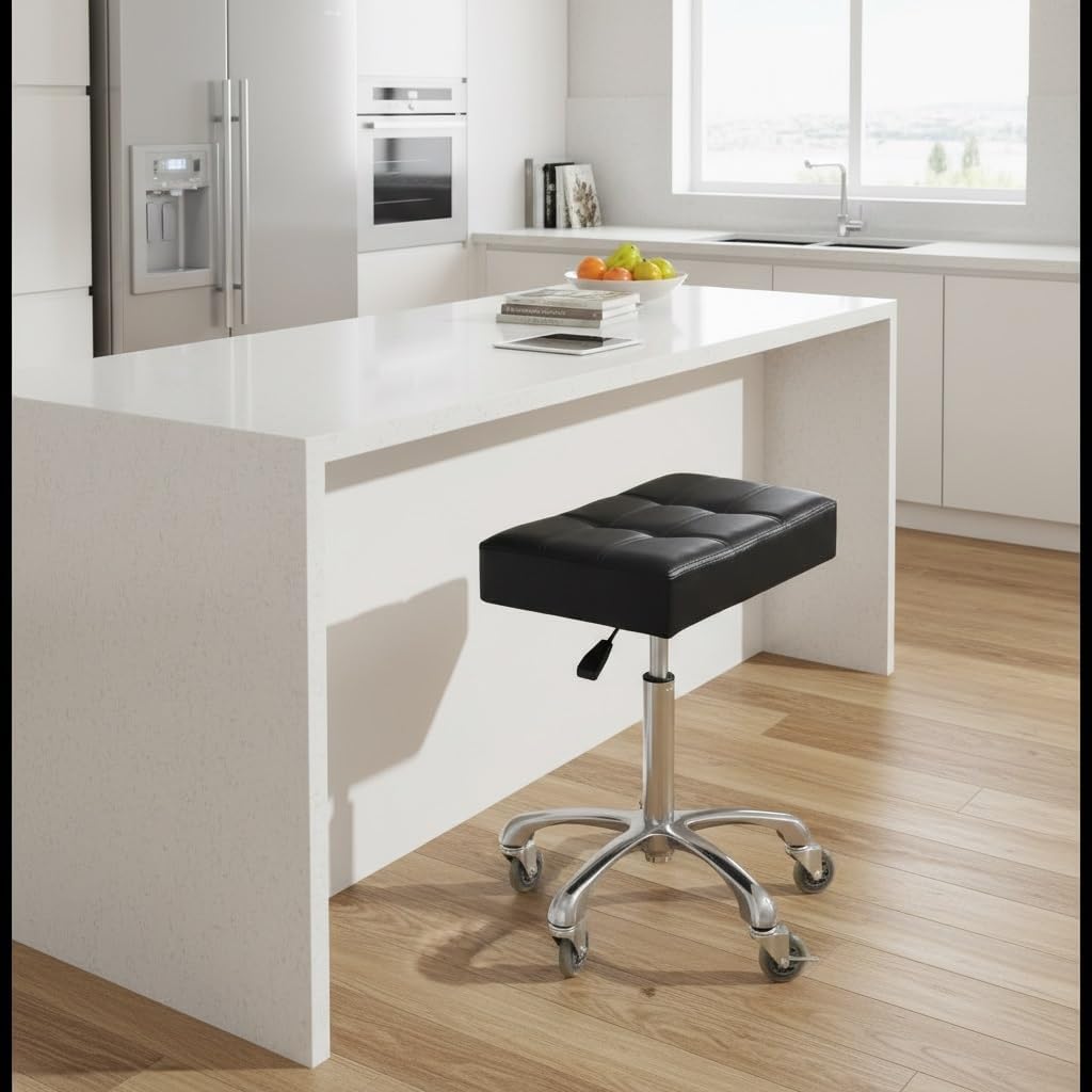 Heavy Duty Backless Adjustable Rolling Stool