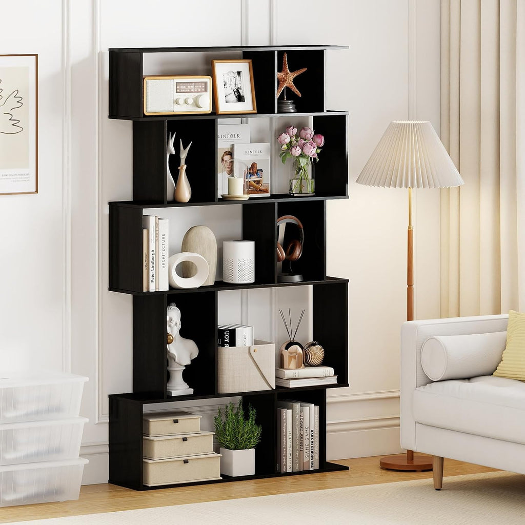 5-Tier S-Shaped Bookshelf
