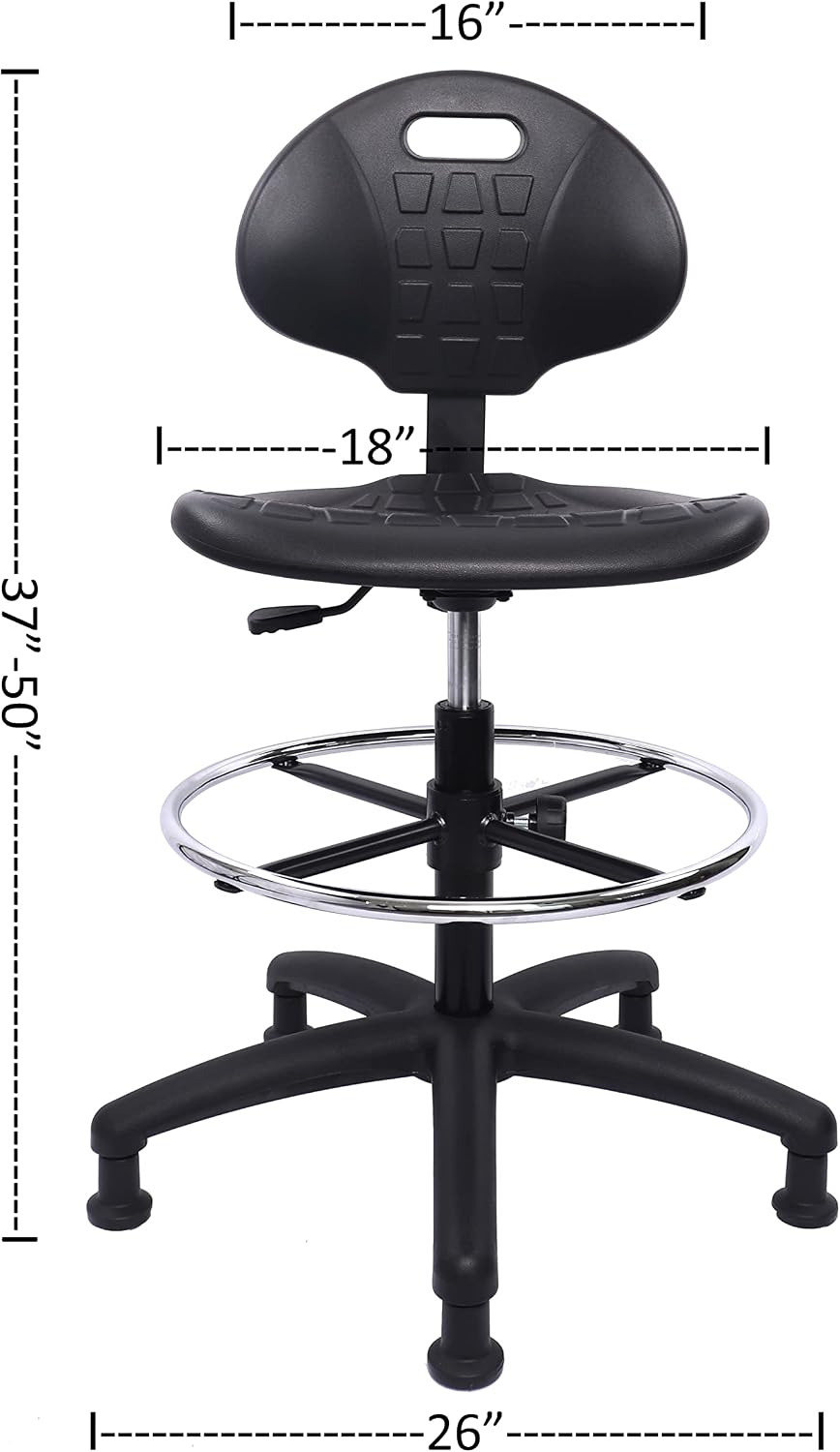 Adjustable PU Drafting Work Stool