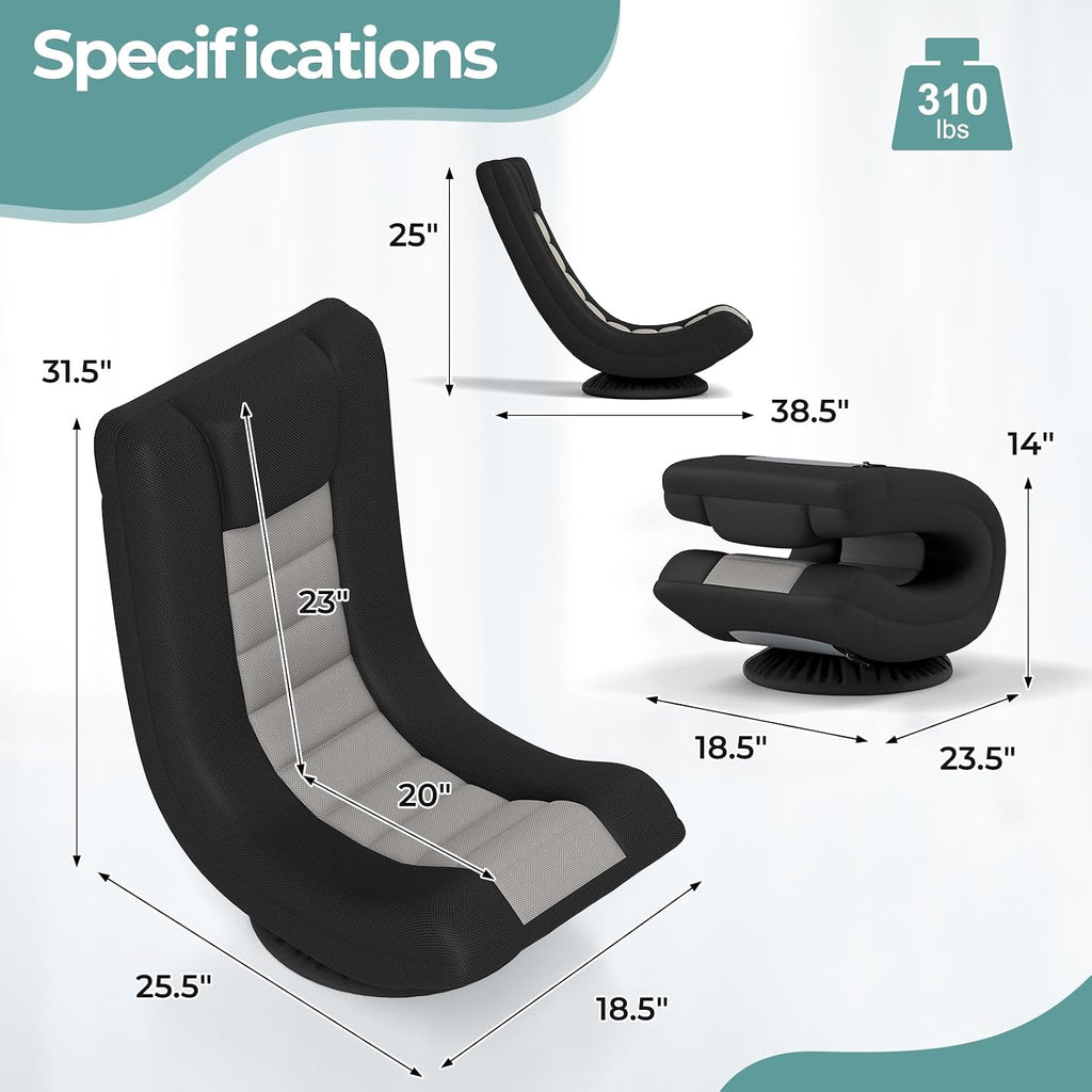 360°Swivel Foldable Floor Gaming Chair