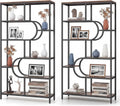 Geometric 8-Shelf Bookshelf