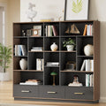 60" Wide Bookshelf with 3 Drawers & 16 Shelves