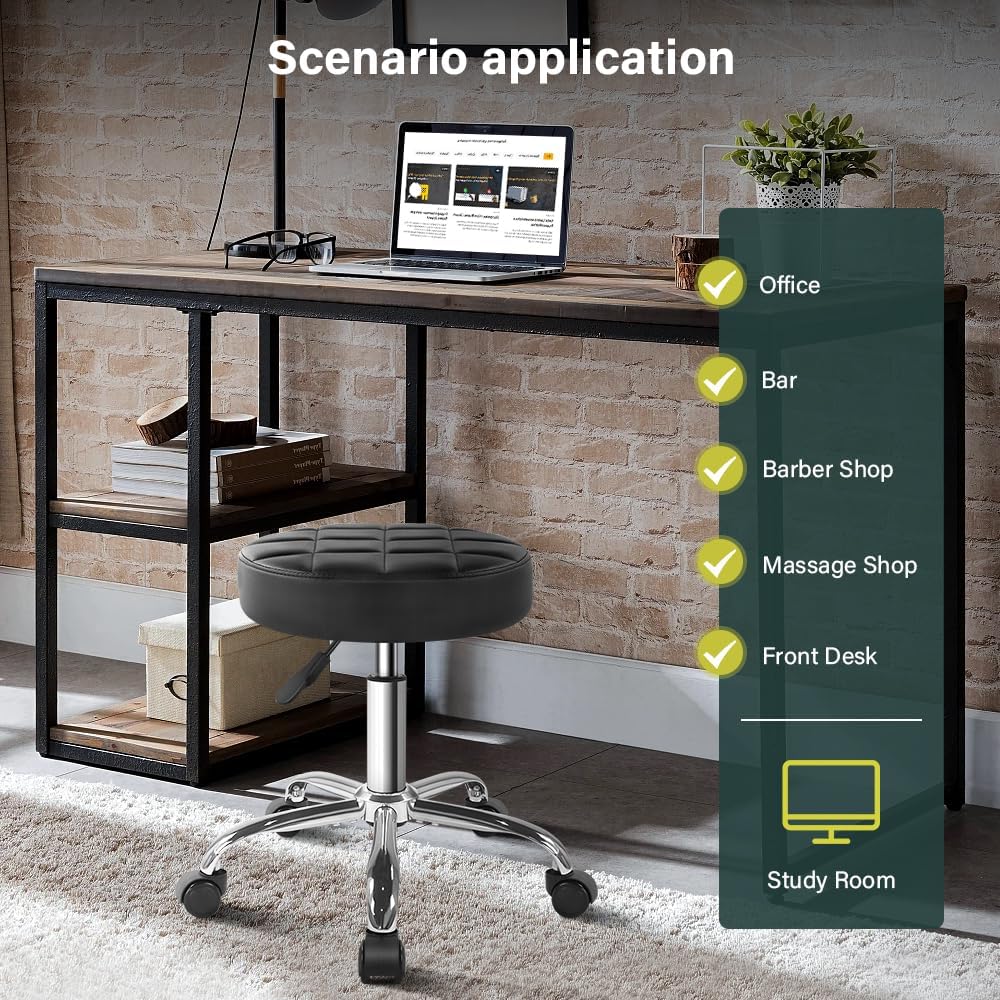 Adjustable Rolling Swivel Work Stool