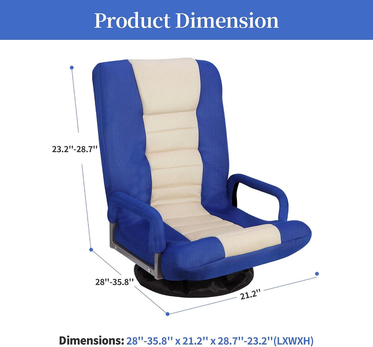 360° Swivel Foldable Floor Gaming Chair
