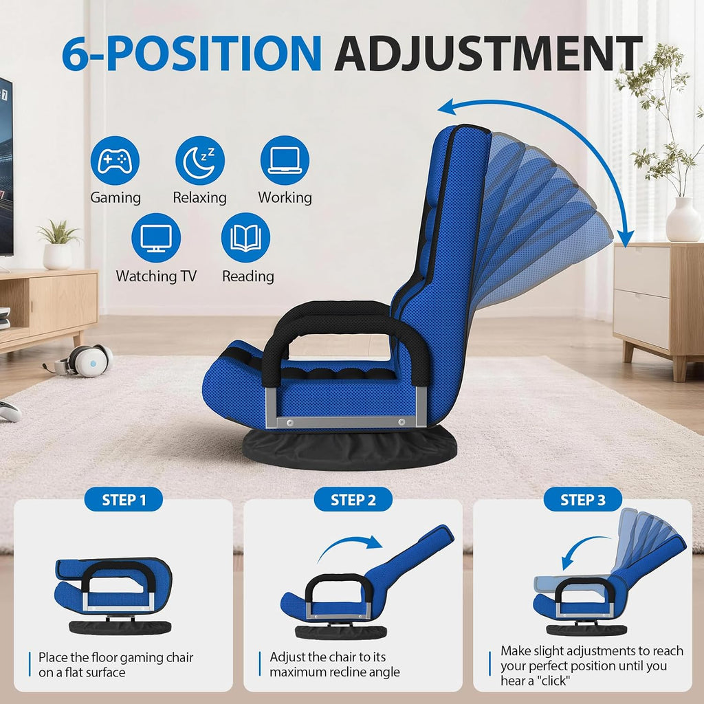 360° Swivel Foldable Floor Gaming Chair
