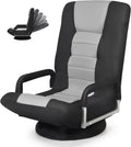 Gray Swivel Foldable Floor Gaming Chair