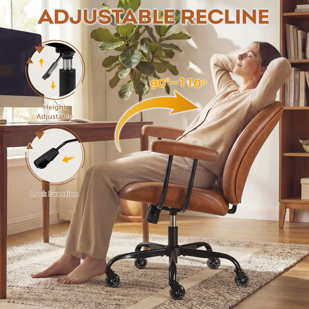 Mid-Back Leather Executive Office Chair