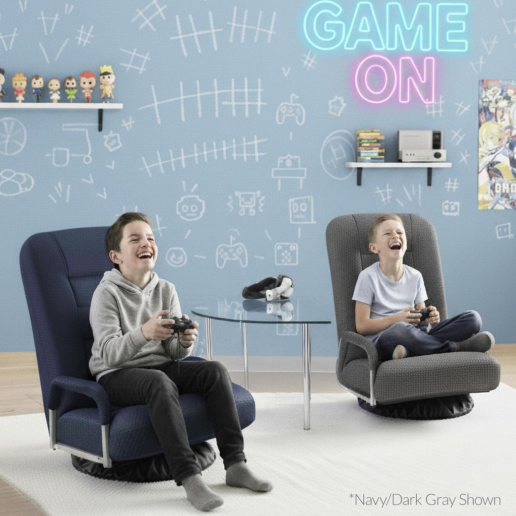 Best Choice Products Black & Green Swivel Floor Gaming Chair