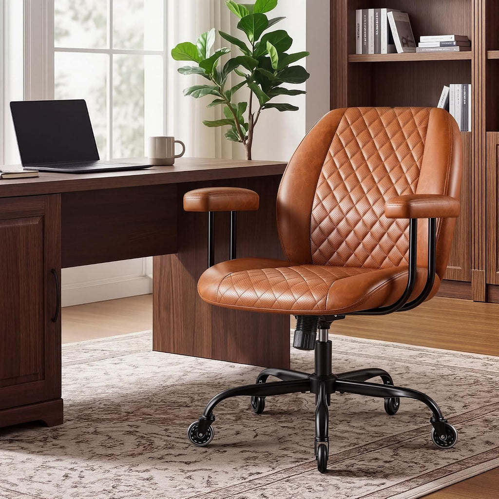 Mid-Back Leather Executive Office Chair