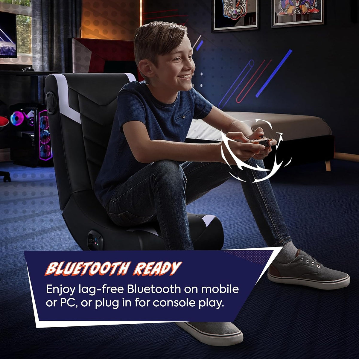 Audio Foldable Floor Rocker Gaming Chair