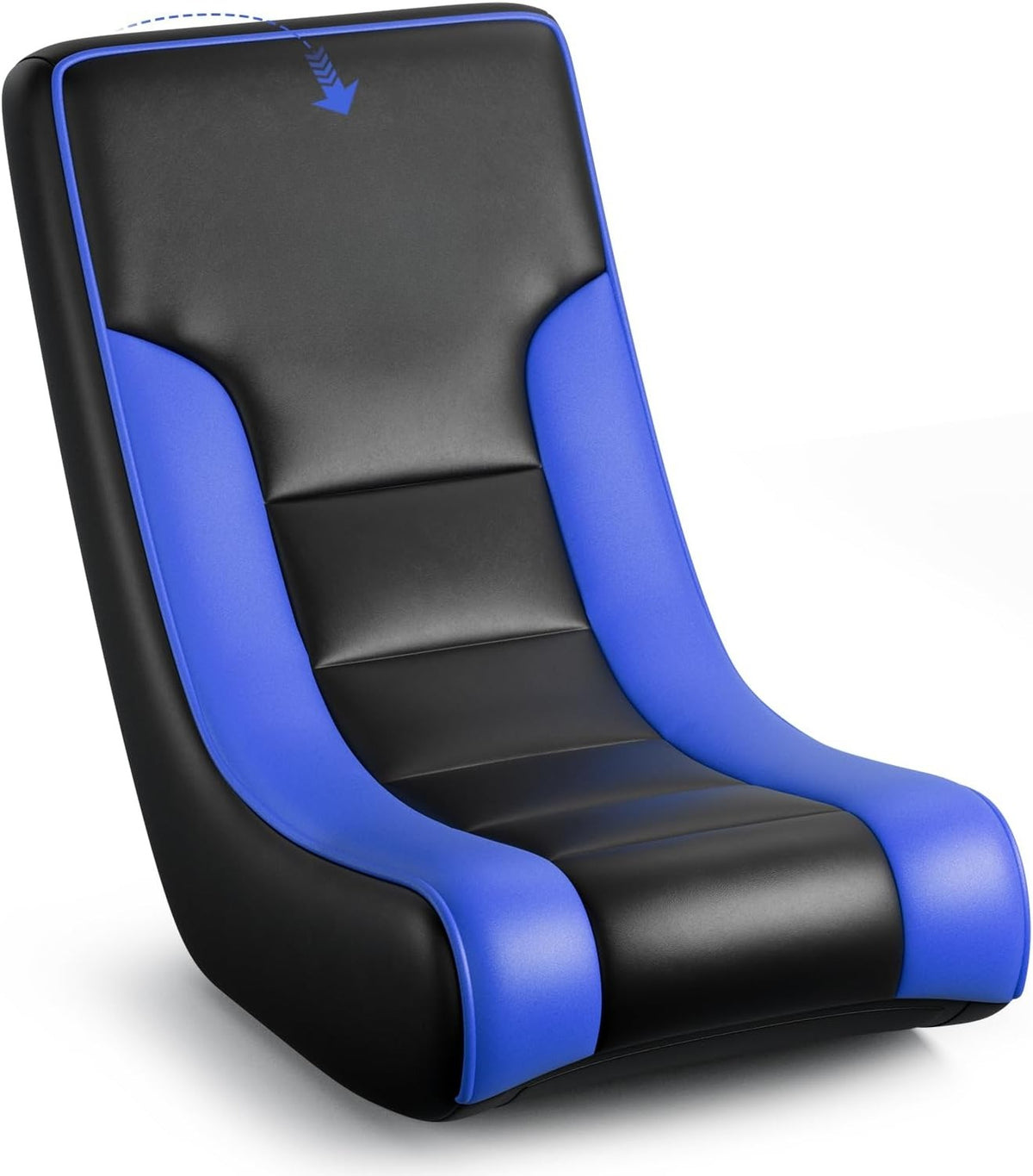 Blue Adjustable Floor Rocker Gaming Chair